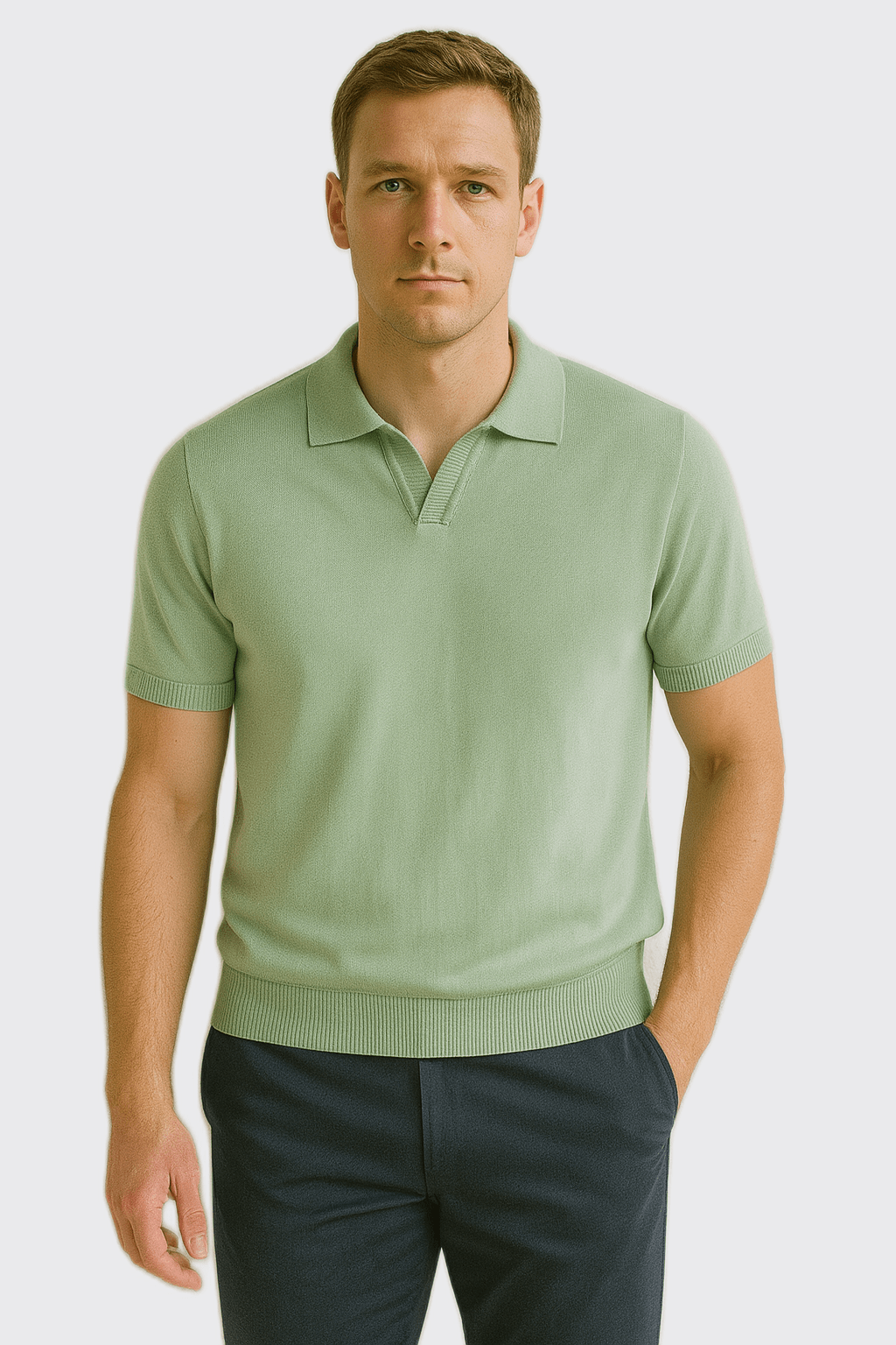 COTTON KNITTED POLO SHIRT - Roban