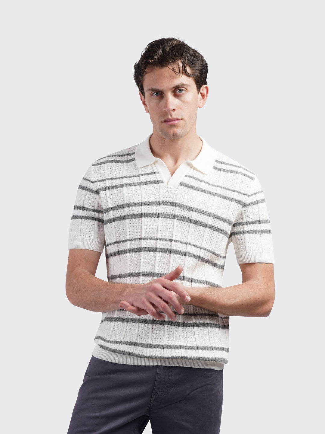 COTTON KNITTED POLO SHIRT - Roban