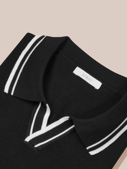 COTTON KNITTED POLO SHIRT - Roban