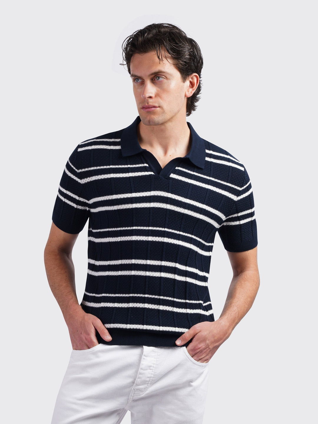 COTTON KNITTED POLO SHIRT - Roban