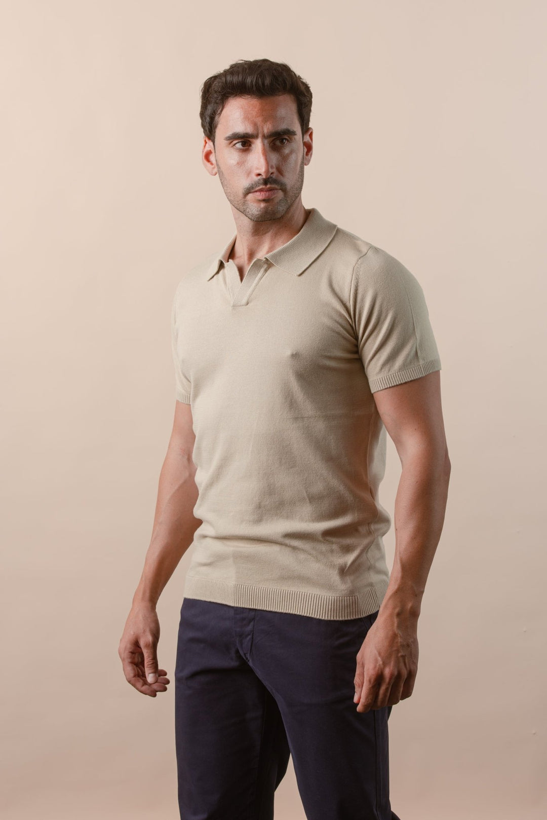COTTON KNITTED POLO SHIRT - Roban