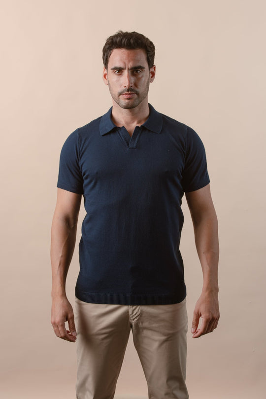 COTTON KNITTED POLO SHIRT - Roban