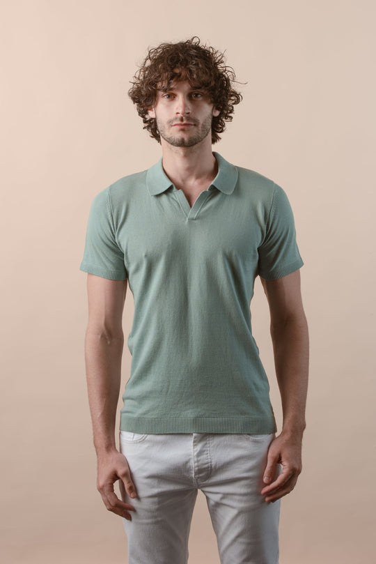 COTTON KNITTED POLO SHIRT - Roban