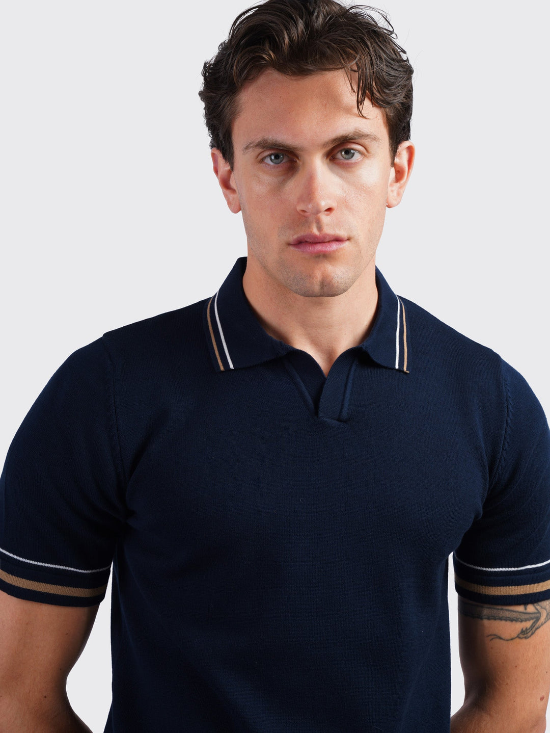 COTTON KNITTED POLO SHIRT - Roban