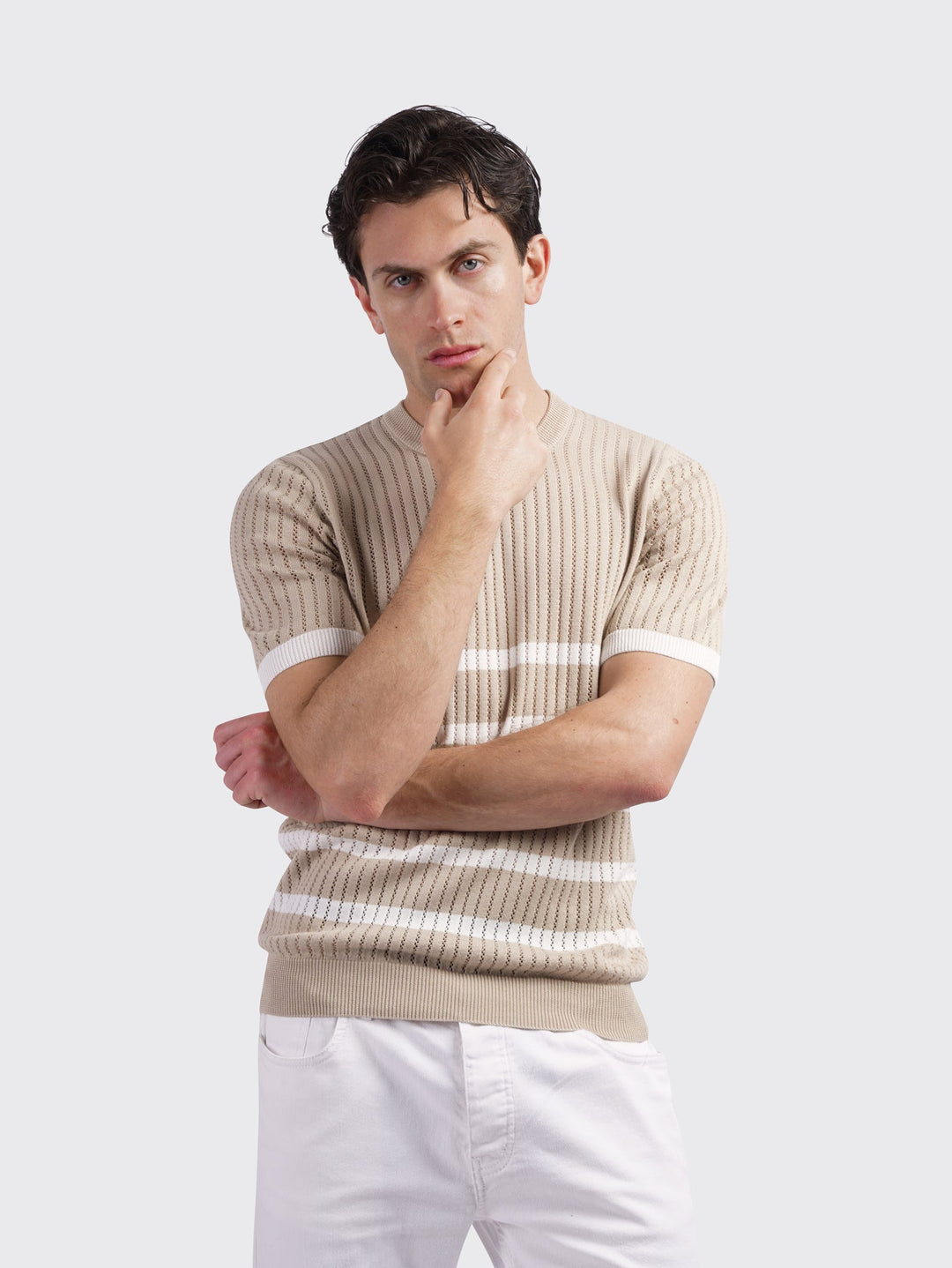 COTTON KNITTED POLO SHIRT - Roban