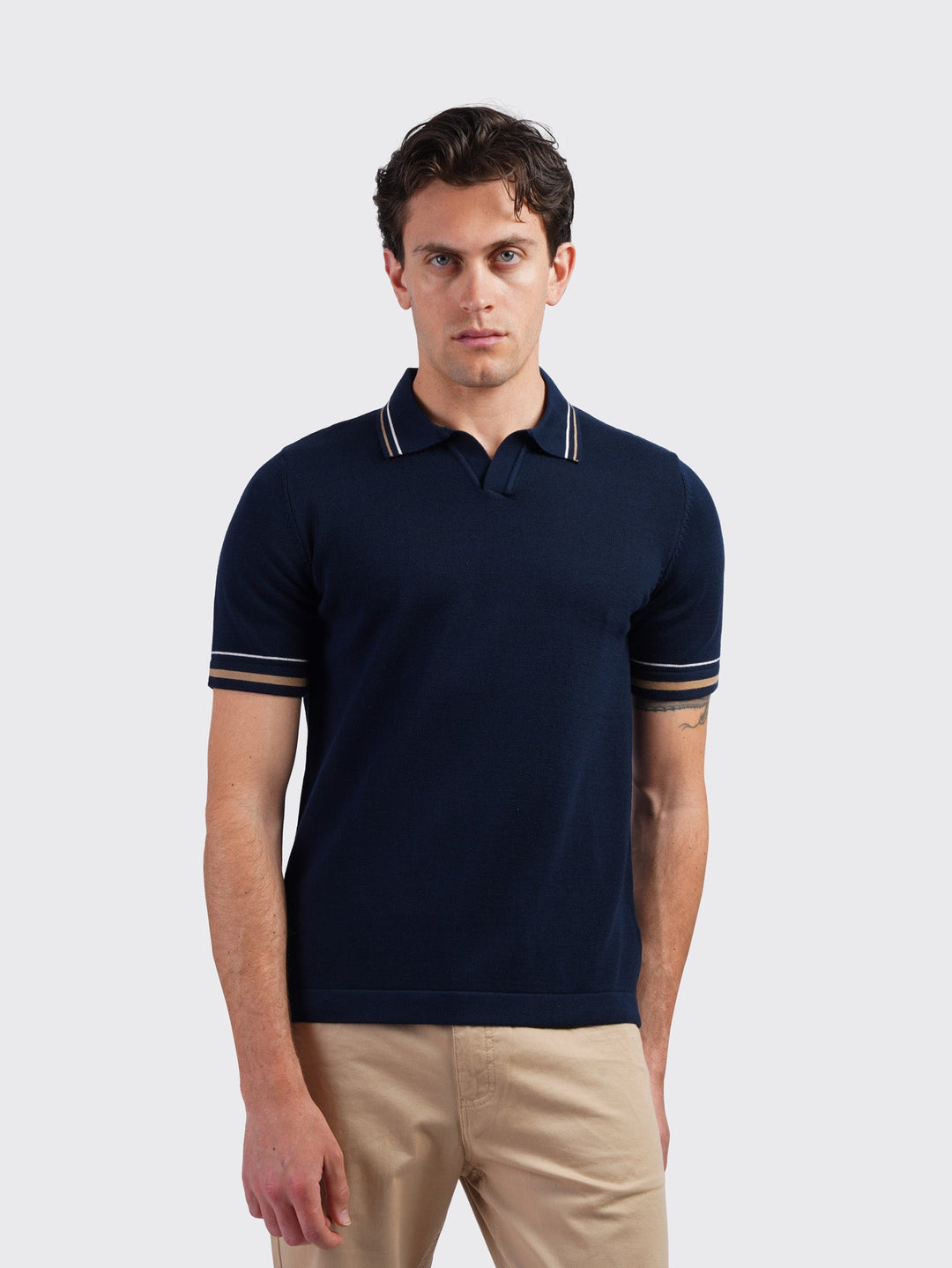 COTTON KNITTED POLO SHIRT - Roban