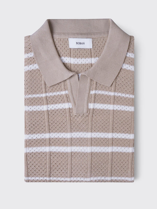 COTTON KNITTED POLO SHIRT - Roban