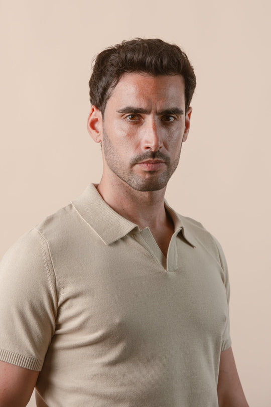 COTTON KNITTED POLO SHIRT - Roban