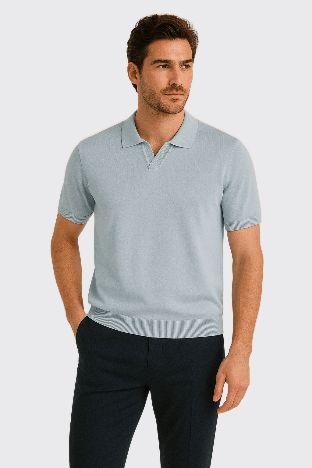 COTTON KNITTED POLO SHIRT - Roban