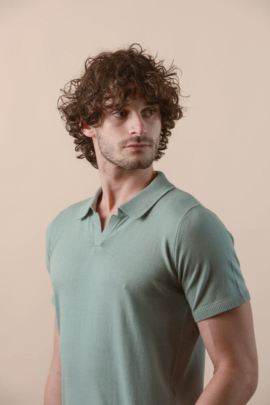 COTTON KNITTED POLO SHIRT - Roban