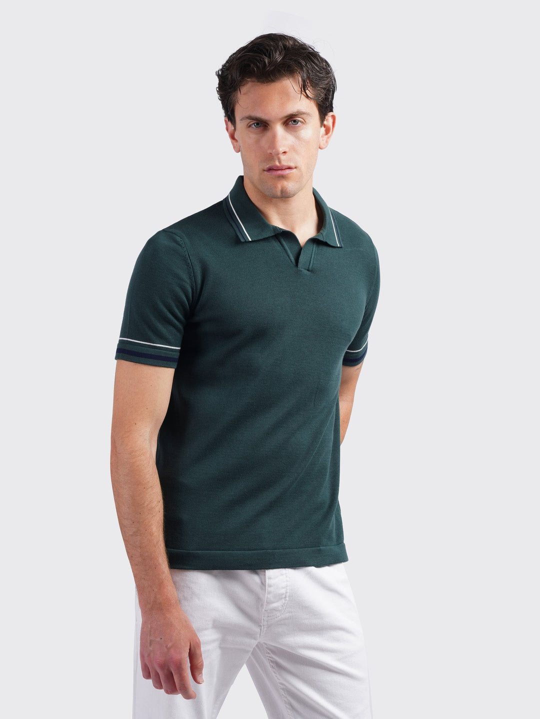 COTTON KNITTED POLO SHIRT - Roban