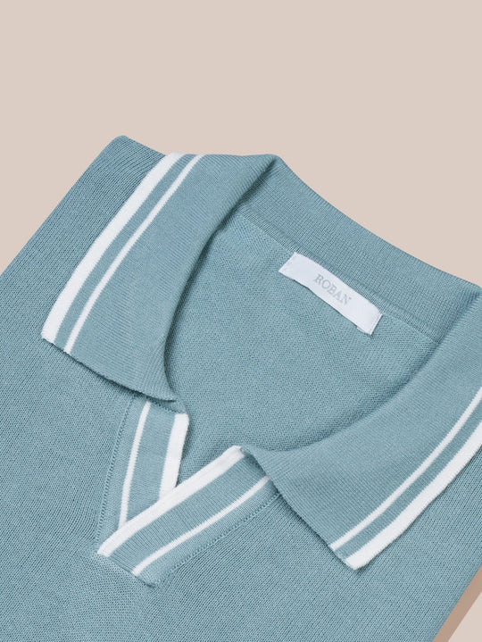COTTON KNITTED POLO SHIRT - Roban
