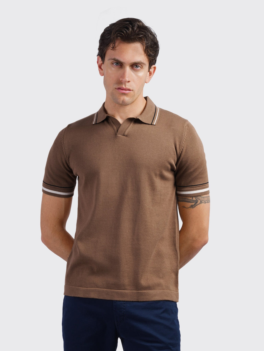 COTTON KNITTED POLO SHIRT - Roban