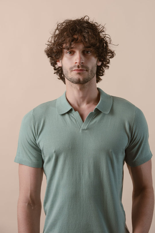 COTTON KNITTED POLO SHIRT - Roban