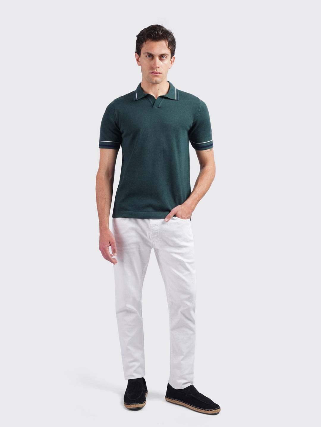 COTTON KNITTED POLO SHIRT - Roban
