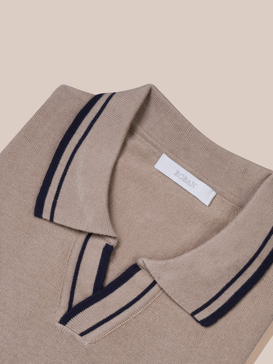 COTTON KNITTED POLO SHIRT - Roban