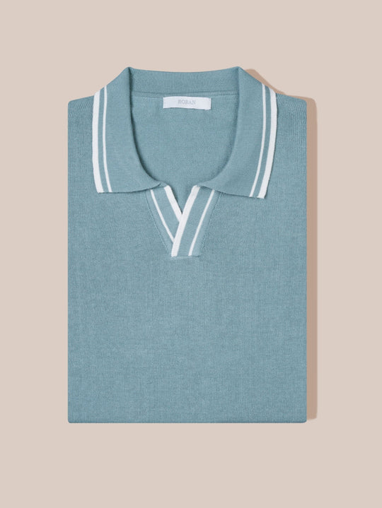 COTTON KNITTED POLO SHIRT - Roban