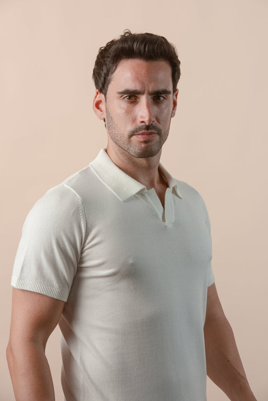 COTTON KNITTED POLO SHIRT - Roban