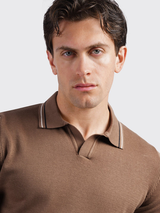 COTTON KNITTED POLO SHIRT - Roban