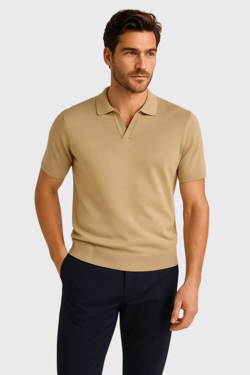 COTTON KNITTED POLO SHIRT - Roban