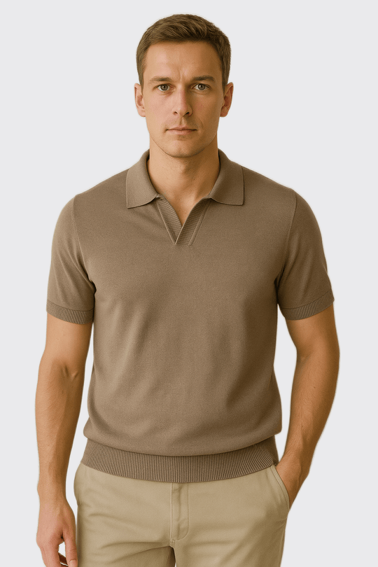 COTTON KNITTED POLO SHIRT - Roban