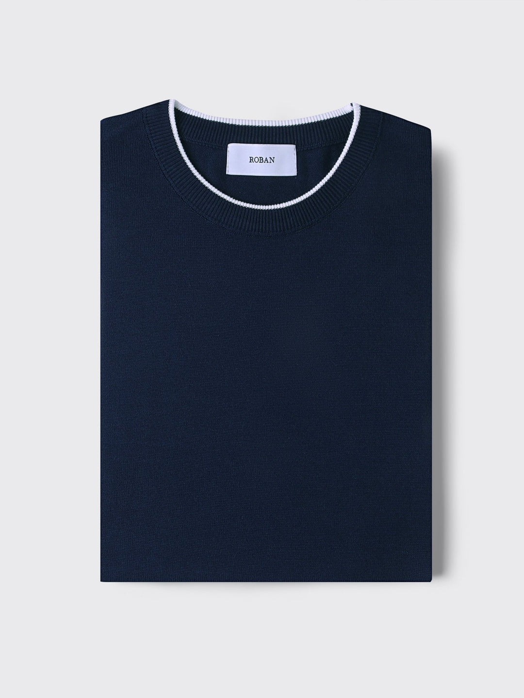 COTTON KNITTED ROUND NECK SHIRT - Roban