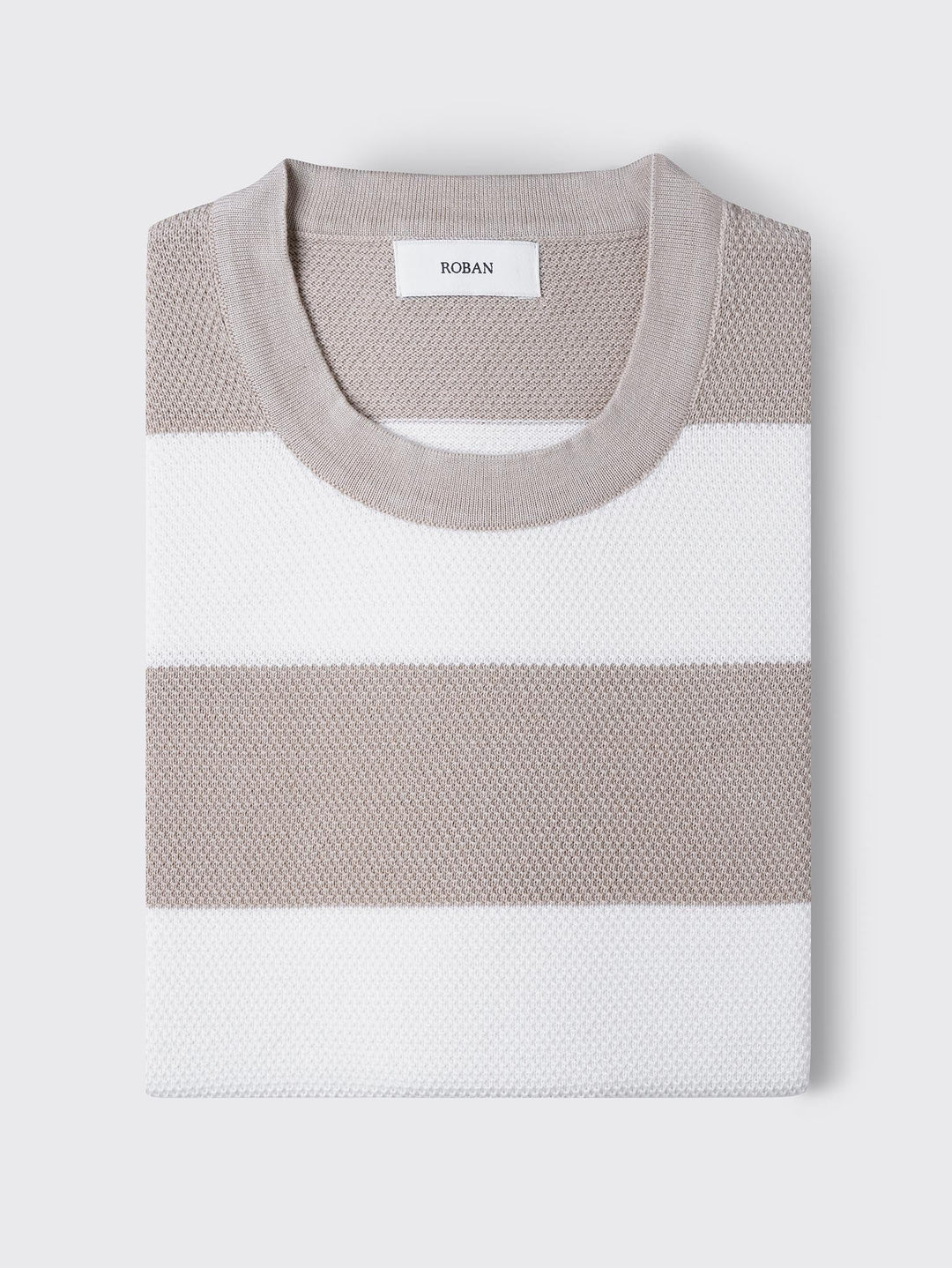 COTTON KNITTED ROUND NECK T - SHIRT - Roban