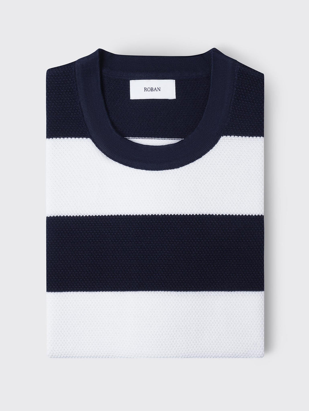 COTTON KNITTED ROUND NECK T - SHIRT - Roban