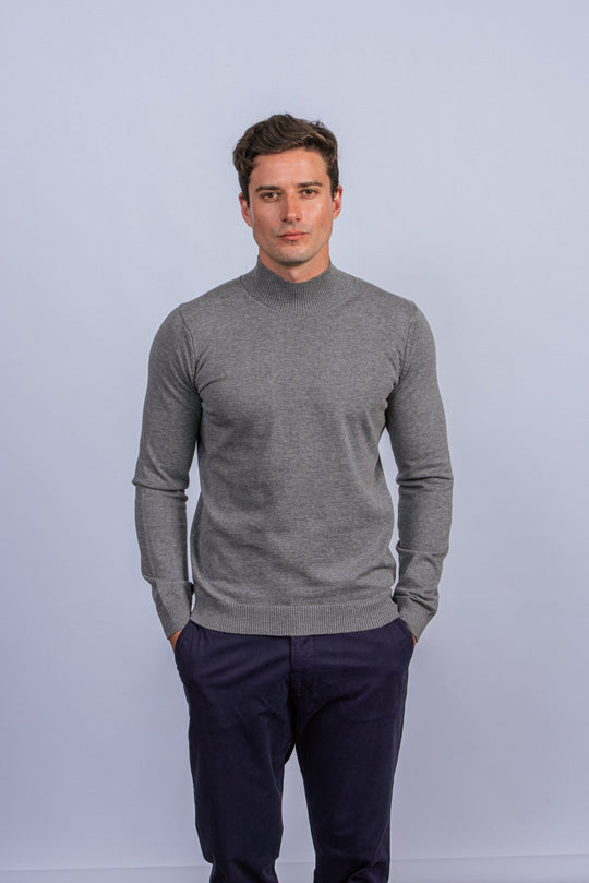 Cotton knitted Turtle Neck Pullover - Roban