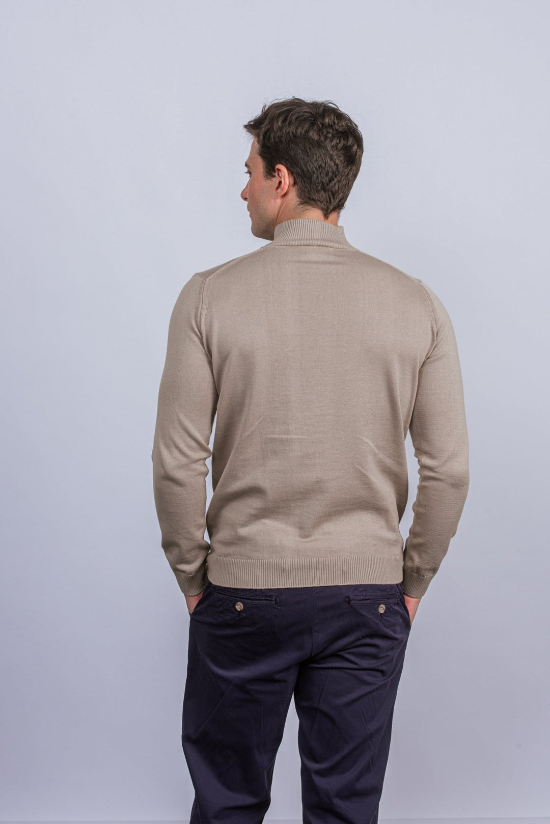 Cotton knitted Turtle Neck Pullover - Roban