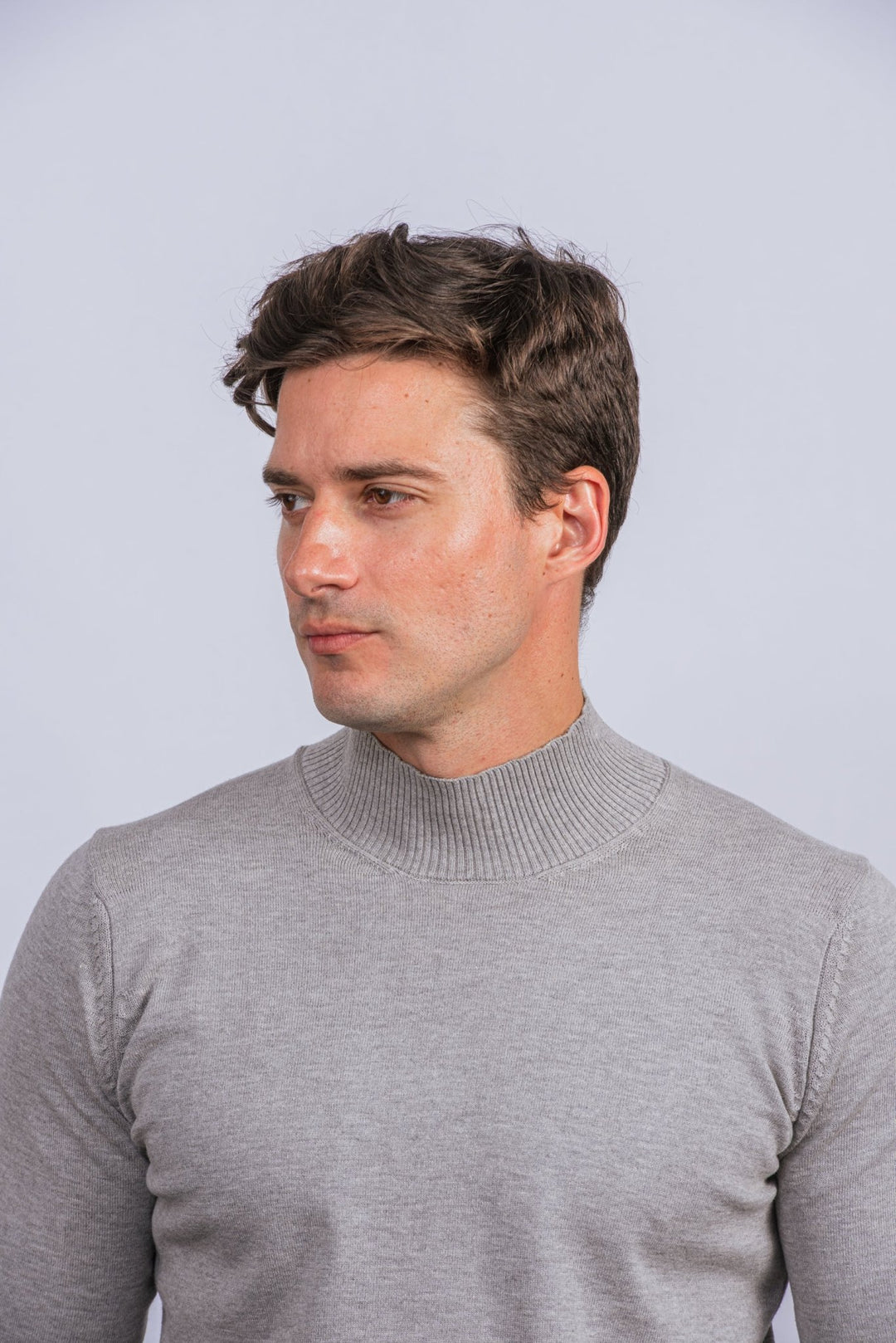 Cotton knitted Turtle Neck Pullover - Roban