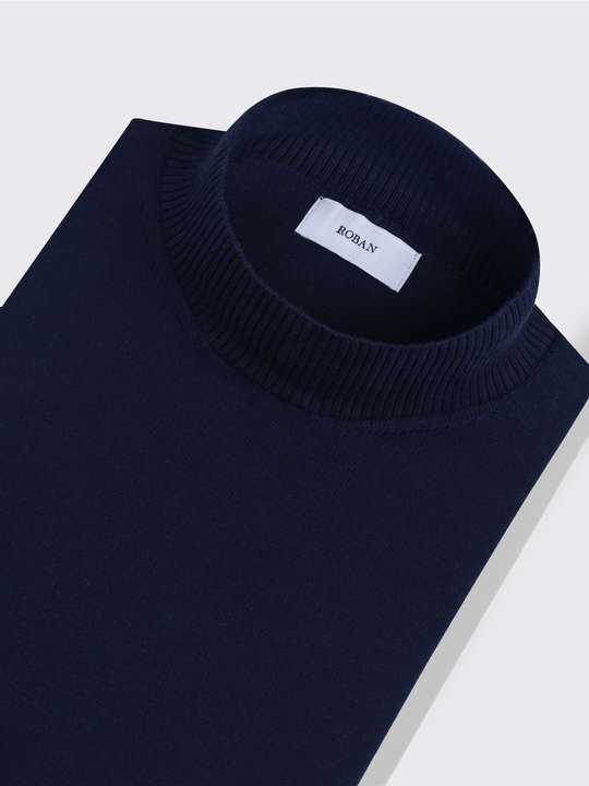 Cotton knitted Turtle Neck Pullover - Roban