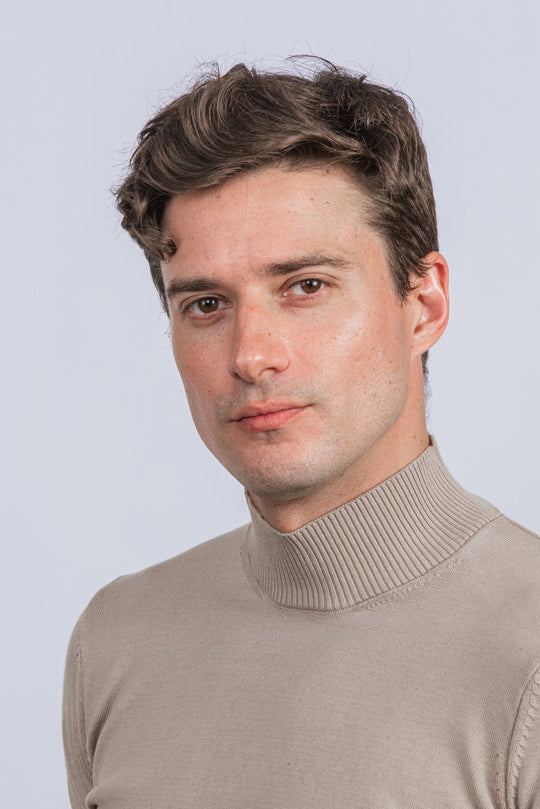 Cotton knitted Turtle Neck Pullover - Roban