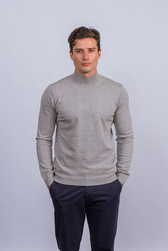 Cotton knitted Turtle Neck Pullover - Roban