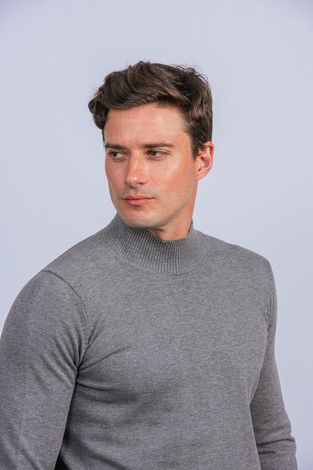 Cotton knitted Turtle Neck Pullover - Roban