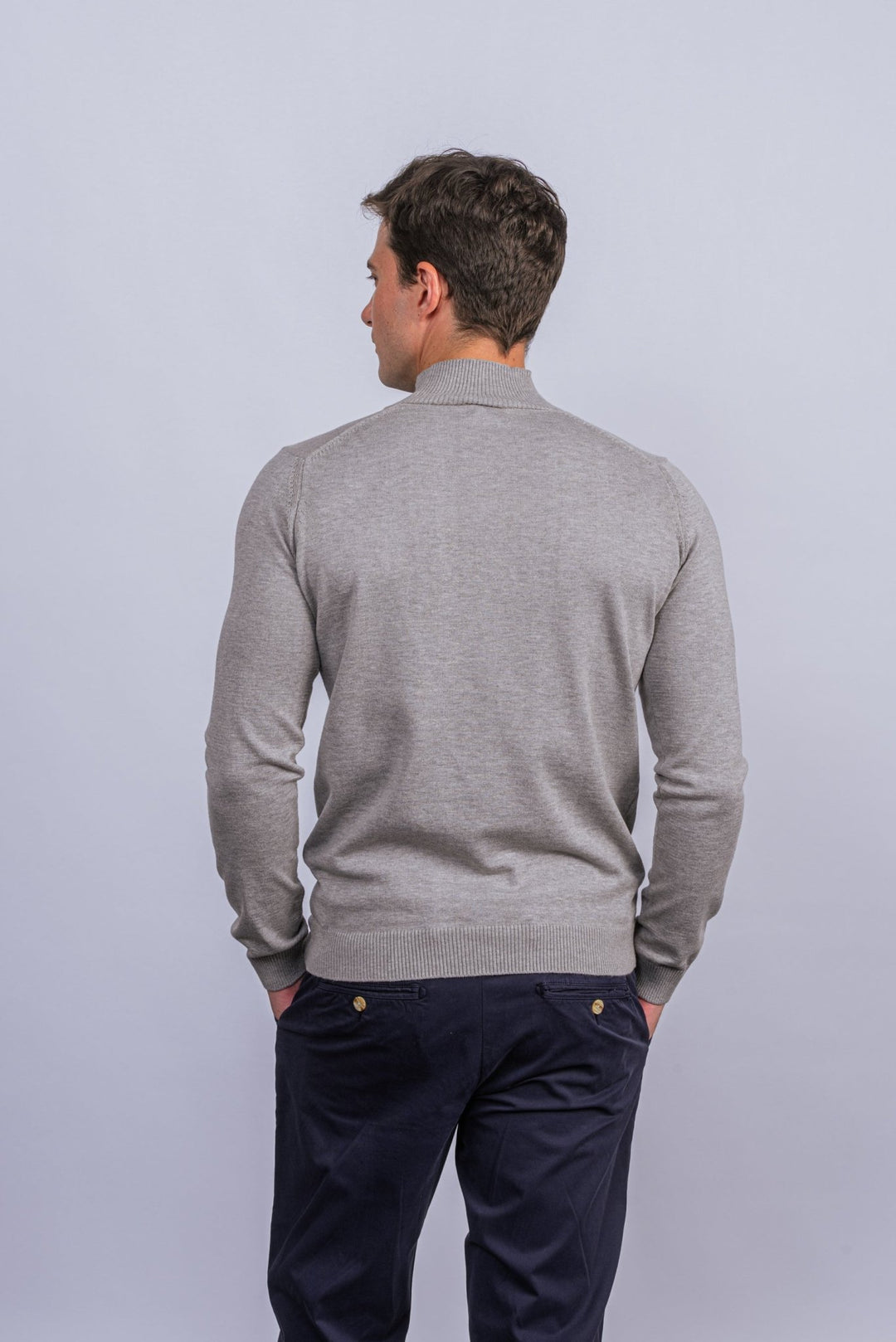 Cotton knitted Turtle Neck Pullover - Roban