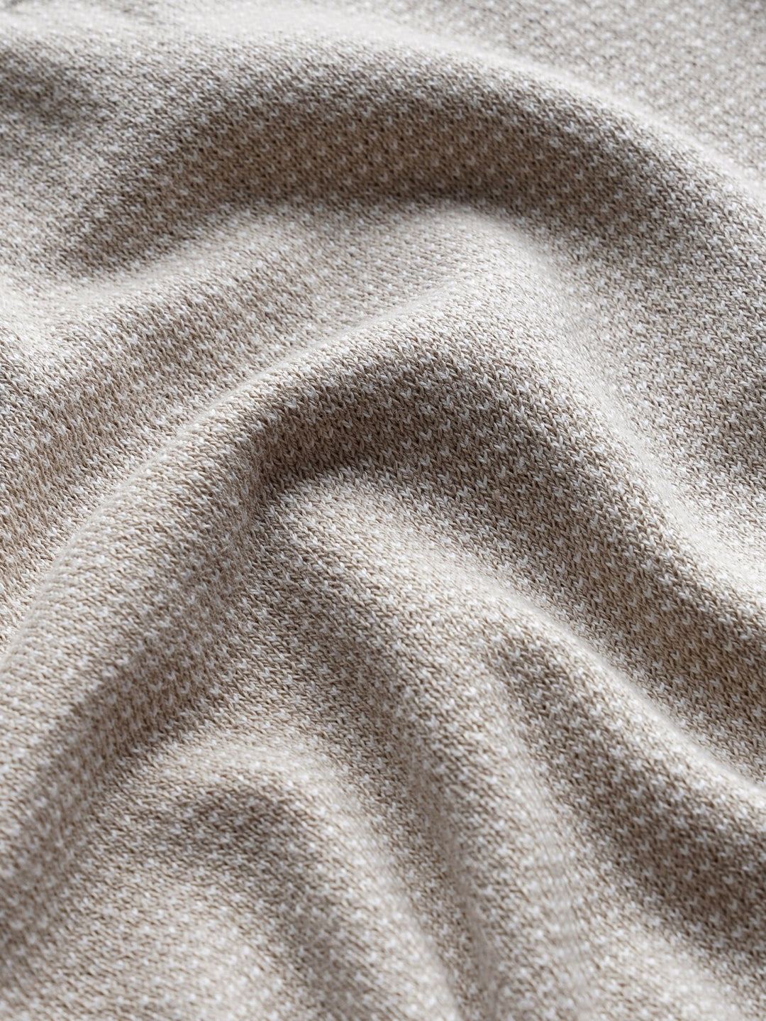 COTTON MELANGE KNITTED CREWNECK T - SHIRT - Roban