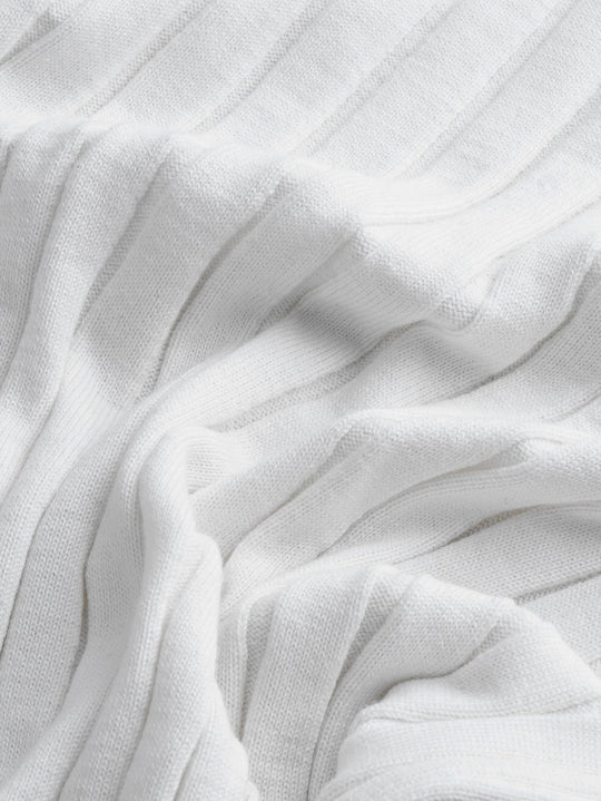 Cotton Ribbed knitted crewneck Pullover - Roban