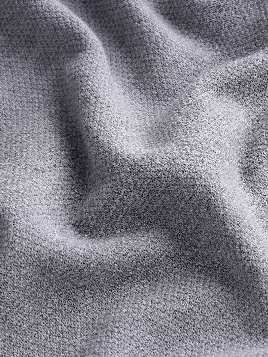 Cotton Ribbed knitted Zip Turtle - neck Pullover - Roban