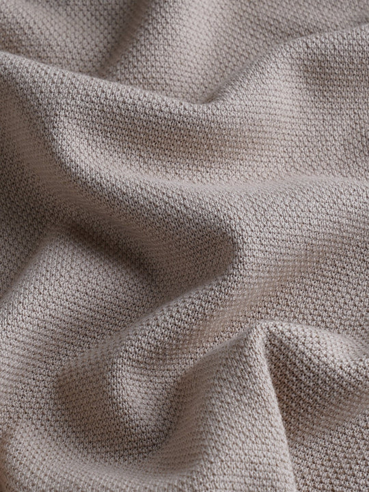 Cotton Ribbed knitted Zip Turtle - neck Pullover - Roban