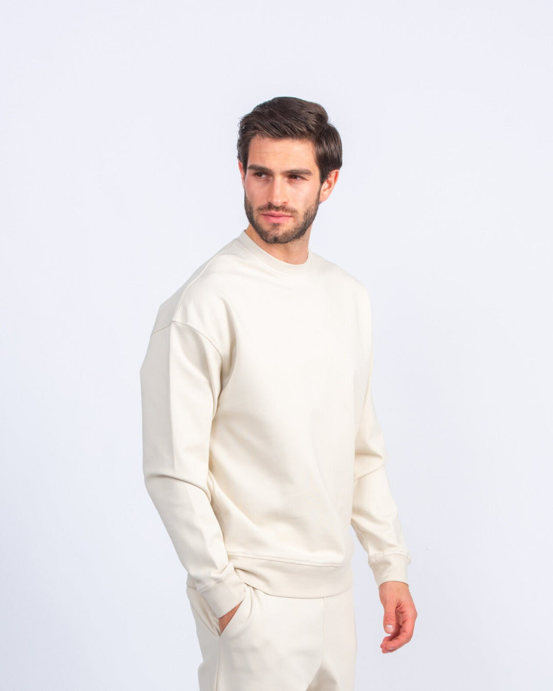 Cotton Round - neck Oversized T-Shirt - Roban