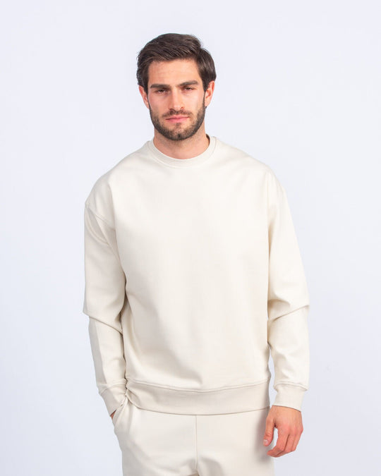 Cotton Round - neck Oversized T-Shirt - Roban