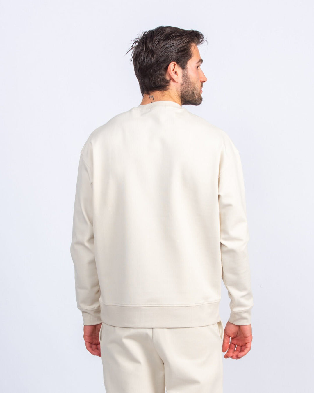 Cotton Round - neck Oversized T-Shirt - Roban