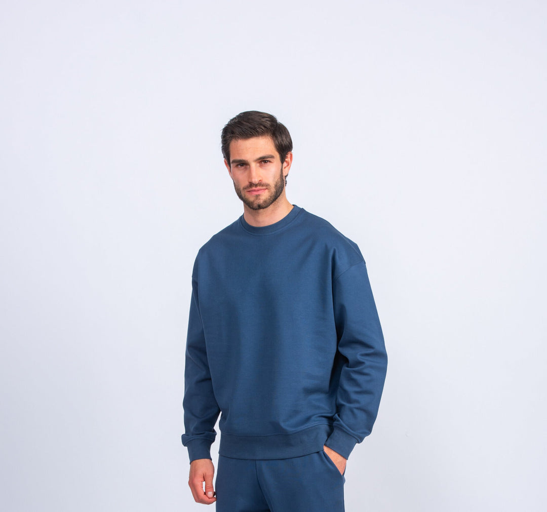 Cotton Round - neck Oversized T-Shirt - Roban