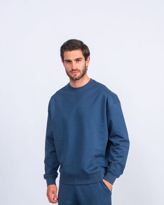 Cotton Round - neck Oversized T-Shirt - Roban