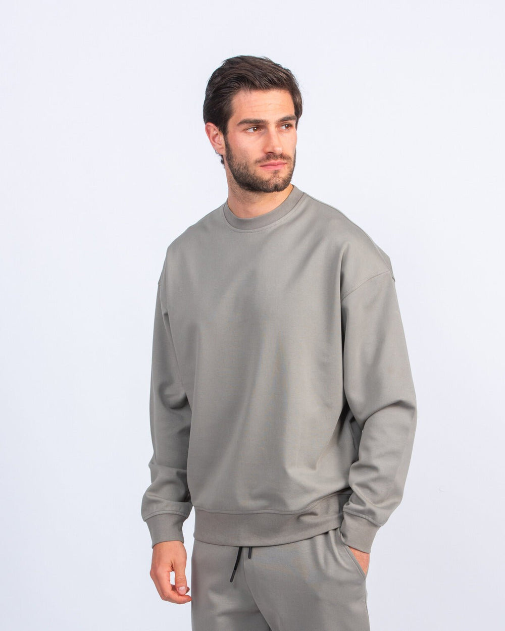 Cotton Round - neck Oversized T-Shirt - Roban