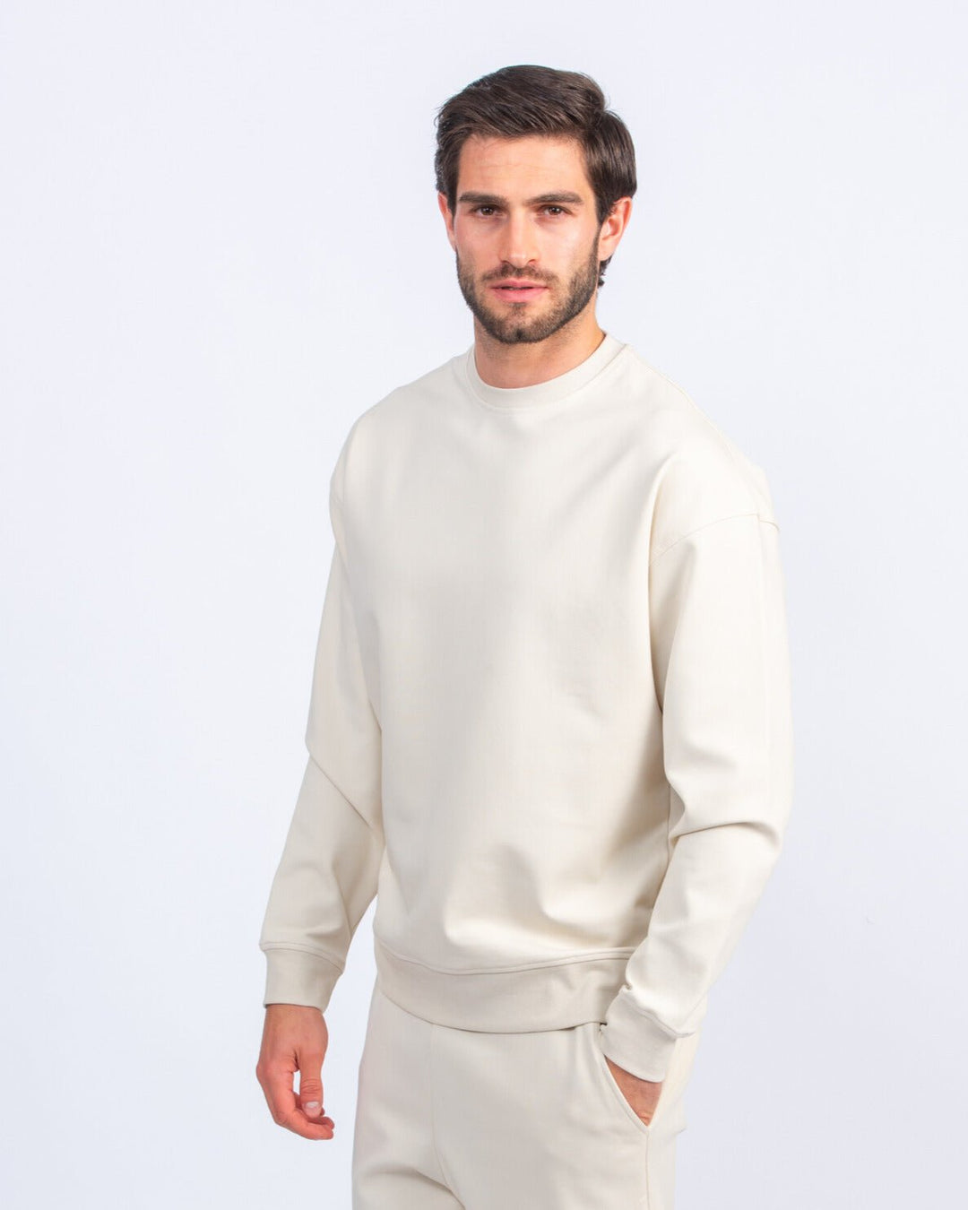 Cotton Round - neck Oversized T-Shirt - Roban