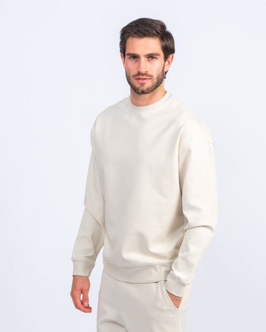 Cotton Round - neck Oversized T-Shirt - Roban