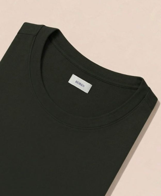 Cotton Roundneck Slim Fit T-Shirt - Roban
