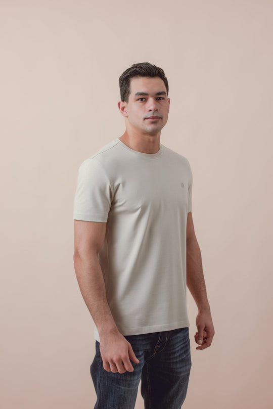 Cotton Roundneck Slim Fit T-Shirt - Roban